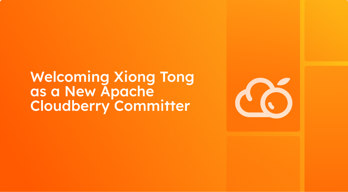 Welcoming Xiong Tong as a New Committer